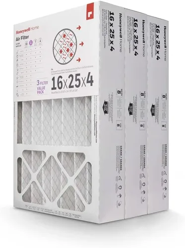 Miniatura 2 de Honeywell Home 16x25x4 MERV 8, filtro de aire para caldera/aire acondicionado, paquete de 3 unidades (CF408F1625-3PKAM)
