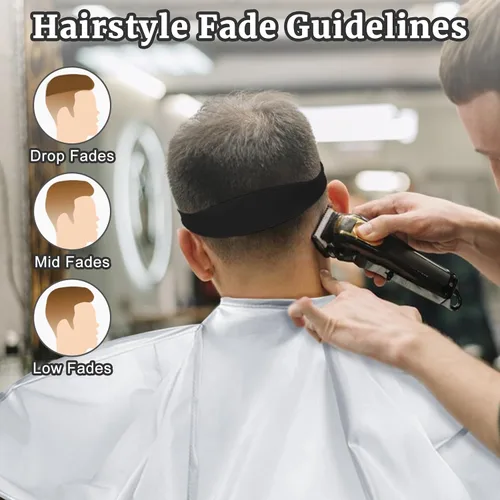 Miniatura 4 de Guía de corte de pelo fundido para hombres, kit de corte de pelo para hombres, incluye guía de corte de cabello, paraguas y peine, plantilla de Negro