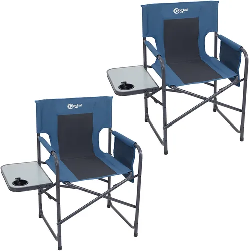 Miniatura 8 de Portal Silla de directores sillas de camping para adultos con mesa auxiliar, sillas plegables para adultos, sillas de director plegables para sillas