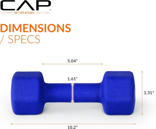 Miniatura 3 de CAP Barbell Neoprene Dumbbell Weights Pairs & Sets Color Series
