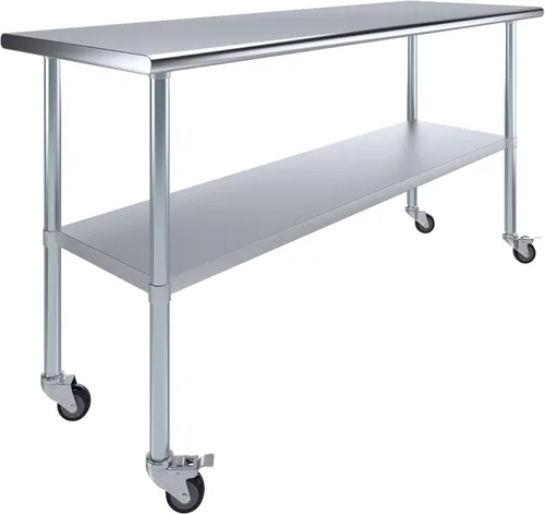 Miniatura 53 de Mesa de trabajo de acero inoxidable, mesa de metal