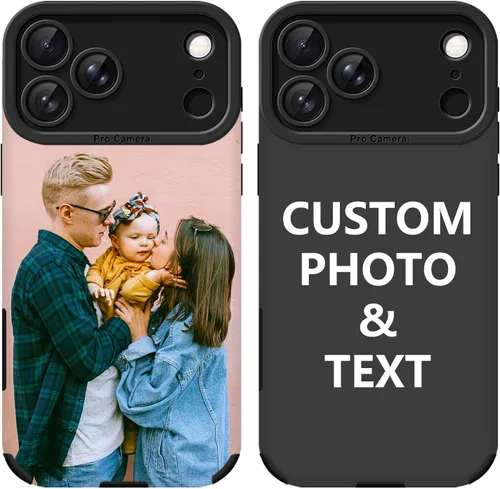 Miniatura 6 de Funda personalizada para iPhone 17, 16, 15, 14, 13, 12, 11 Pro/Max/Air/Puls, piel sintética + material TPU, bolsa de aire de cuatro esquinas es