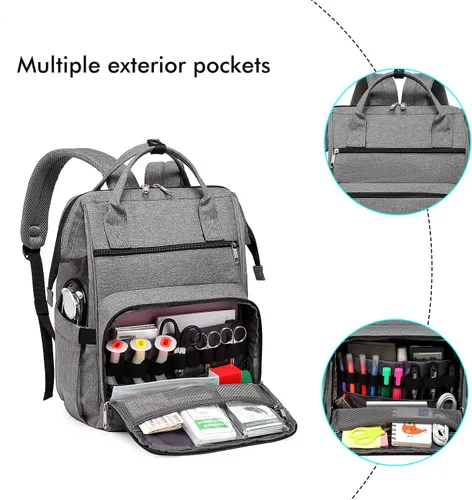 Miniatura 3 de Mochila de Enfermera Gatycallaty, Gris, Estándar