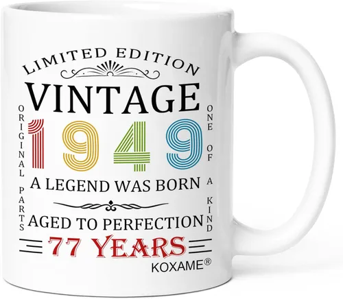 Miniatura 51 de Regalos de cumpleaños número 100 para hombres, taza de café vintage de 1926 de 11 onzas para mujeres, regalo de broma para hombre de 100 años