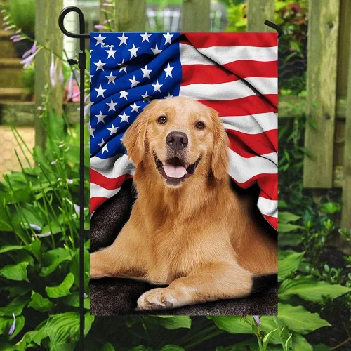 Miniatura 26 de FLAGWIX Banderas de perro patriota americano, bandera de perro labrador retriever de doble cara, decoración para el hogar, exterior, bandera