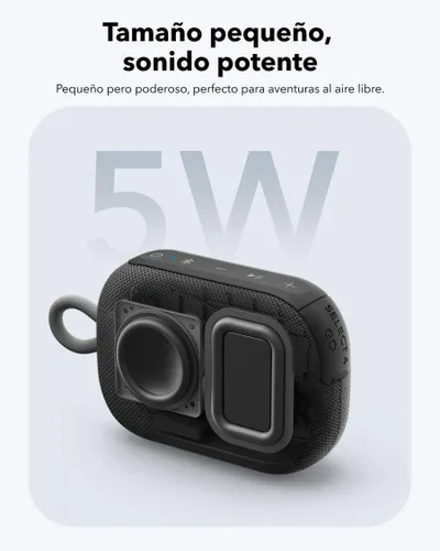 Miniatura 3 de Altavoz Bluetooth para Ducha Soundcore Select 4 Go de Anker, IP67 Resistente al Agua/Polvo, Altavoz Ultra-Portátil, Inalámbrico, 20H de Negro