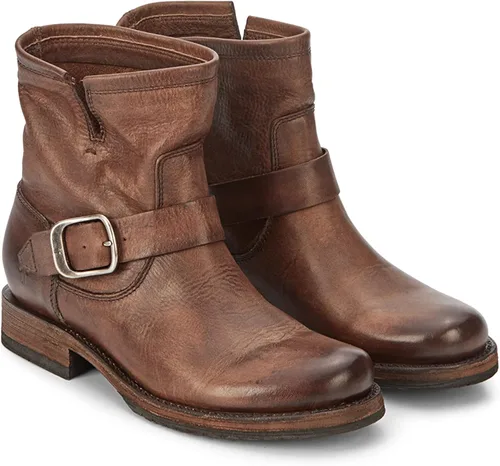 Miniatura 9 de Frye Veronica Botines para mujer hechos de cuero cepillado de grano completo con herrajes de metal antiguo e impermeables, construcción de ribete