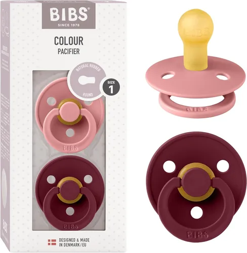 Miniatura 24 de BIBS - Paquete de 2 chupetes Bibs Colour, calmante, libre de bisfenol A, punta redonda, látex de goma natural Noche de vainilla