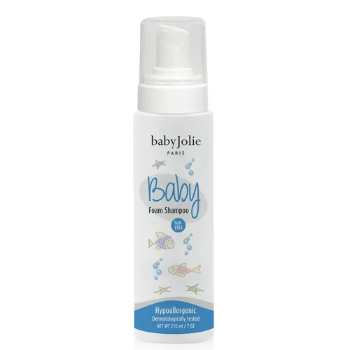 Baby Jolie Champú para bebés Foam Paris, con fórmula sin lágrimas. Champú Cradle Cap para bebés Suave y seguro para recién nacidos y niños pequeños