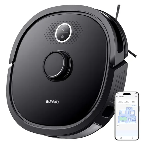 EUREKA Aspiradora robótica, NER650 2000Pa Robot Aspiradora con Navegación SUD, mapeo inteligente y conexión Wi-Fi para suelo de alfombra con Alexa