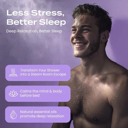 Miniatura 7 de Body Restore Shower Steamers - Paquete de 15 unidades de aromaterapia, regalo del día del padre para papá, regalos de spa de lujo para hombres