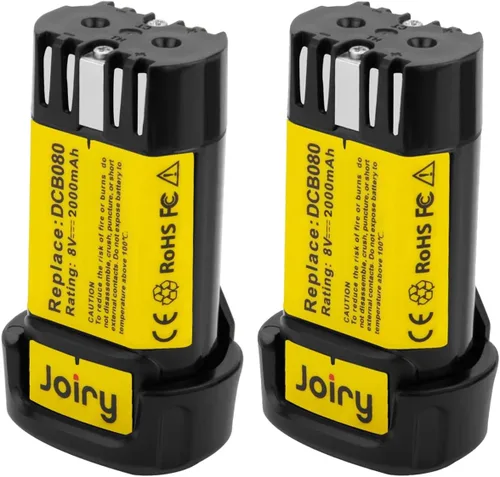 Miniatura 10 de Joiry Batería de repuesto de iones de litio de 8 V 2000 mAh con mayor seguridad y mayor tiempo de funcionamiento, compatible con herramientas