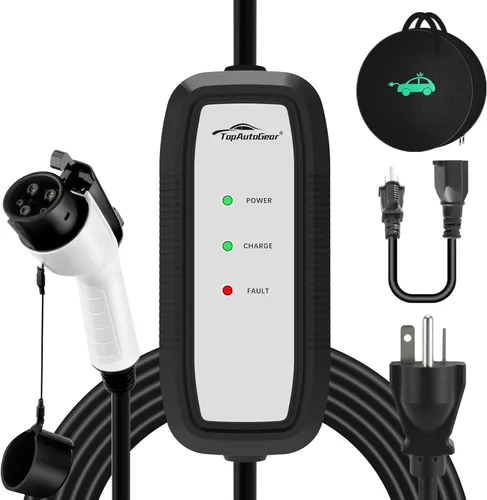 Miniatura 9 de Cargador Tesla portátil de nivel 1/nivel 2 de 16 A Conector NACS Enchufe NEMA 6-20 y adaptador 5-15 para Tesla Model 3/Y/S/X y todos
