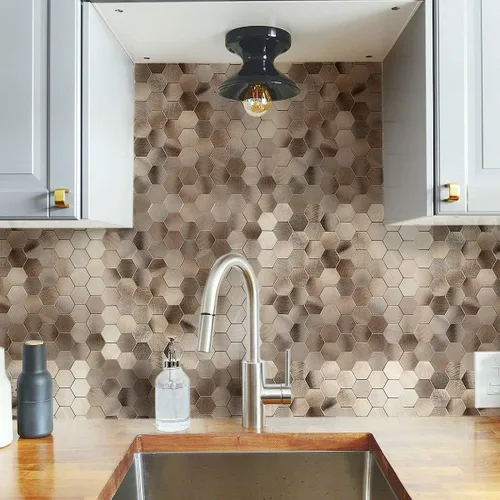 Miniatura 4 de Protector contra salpicaduras de azulejos con aspecto antiguo