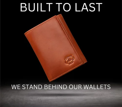 Miniatura 6 de Stealth Mode Trifold portafolios de piel RFID bloqueo, bolso para hombres