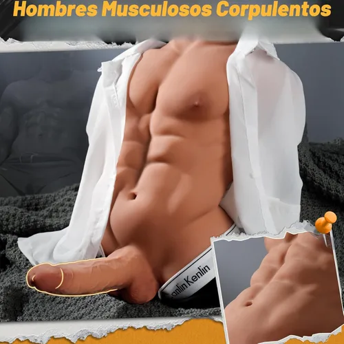 Miniatura 4 de Isskis Muñeca Sexual Masculina Grande de 24 Libras con Consolador Flexible para Mujeres, Polla Enorme Realista 3D de 6.8 Pulgadas, Muñecas Sexuales
