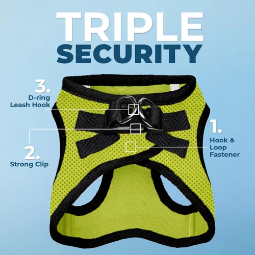 Miniatura 2 de Arnés de malla Voyager Step-in Air para todo clima y combo de correa reflectante para perro de 5 pies con mango de neopreno, para cachorros de razas