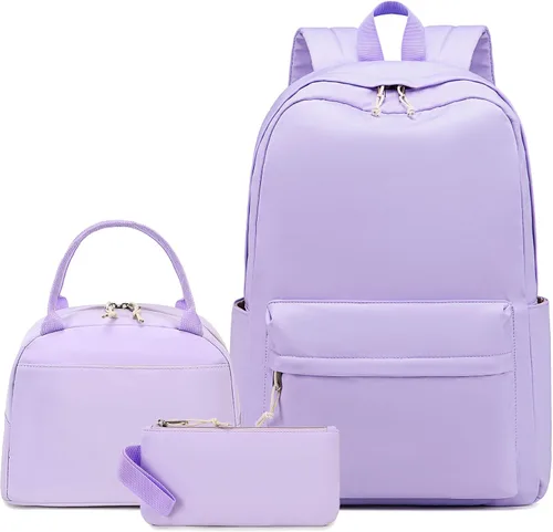 Miniatura 65 de LOIDOU Mochila para adolescentes y niñas, mochila escolar con lonchera y estuche para lápices, juego de bolsas escolares 3 en 1