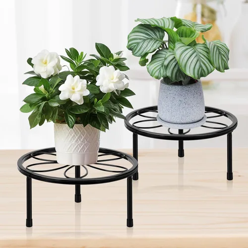 ESRICH Soporte para Plantas de Interior, Soporte para Plantas, Soportes para Plantas al Aire Libre para Múltiples, Soportes de Metal para Plantas,