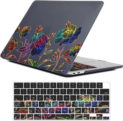 Miniatura 18 de Fancity Funda compatible con MacBook Pro de 13 pulgadas con Touch Bar versión 2022-2016, chip M2 M1 A2338/A2289/A2251/A2159/A1989/A1706, carcasa