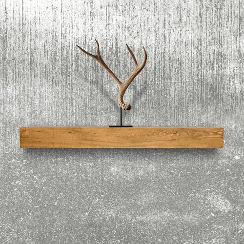 Miniatura 2 de Urbandi Repisa Moderna para Chimenea, Manto Flotante Contemporáneo, Estantería, Hecho a Mano, (Marrón, 36Lx6Hx8D)