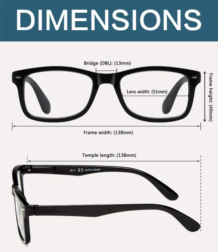 Miniatura 2 de BLUELESS Gafas de lectura de estilo clásico vintage para mujer y hombre