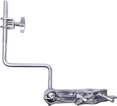 Miniatura 4 de Soporte de brazo de cencerro de forma de Z 3/8" accesorios de montaje de percusión acero cromado