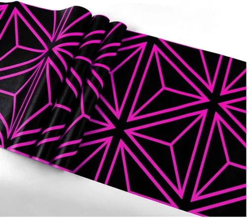 Miniatura 2 de DAWEI Patrón geométrico de moda 3D reflectante triángulo de PVC intermitente papel tapiz de barra de karaoke caja temática fondo pared 1.73 pies
