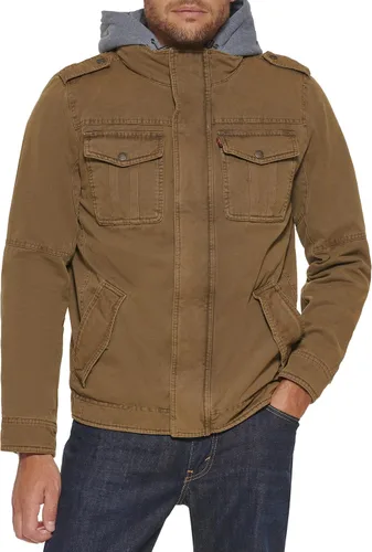Miniatura 4 de Levi's Chaqueta estilo militar con capucha de algodón lavado para hombre
