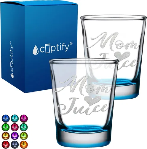 Miniatura 70 de Cuptify Regalos para baby shower, para la nueva mamá, EST 2023, 2 onzas, con fondo negro, juego de 2 vasos grabados para fiesta, regalo