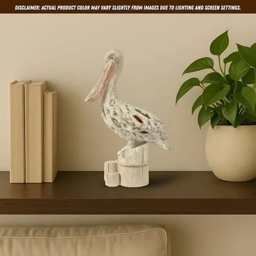 Miniatura 4 de Pelican - Figura de pie de arrecife de coral, decoración náutica para el hogar, estatua para estantes, mesa o mantel de 13.75 pulgadas