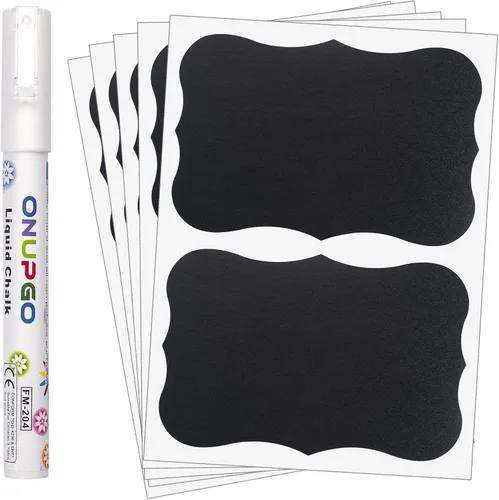 Miniatura 13 de ONUPGO Etiquetas de despensa de pizarra, grandes etiquetas adhesivas de pizarra para cajas grandes, etiqueta adhesiva de alimentos, etiquetas