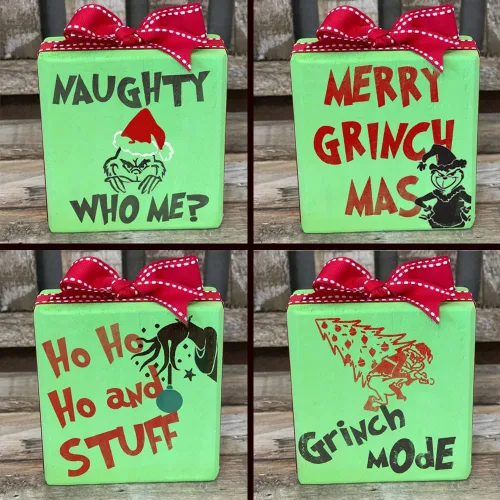 Miniatura 6 de Plantillas navideñas de letras y números para pintar sobre madera, plantillas reutilizables del alfabeto para manualidades, letreros y proyectos