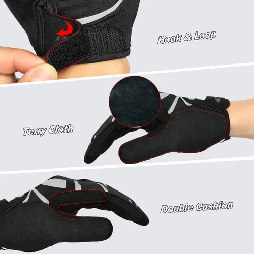 Miniatura 5 de NICEWIN Cycling Bike Gloves Men Women, Padded Anti-Slip Mountain Bike Gloves, Touch Screen Full Finger Road Bicycle Biking Gloves