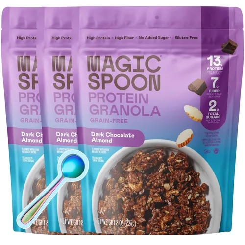 Miniatura 12 de Magic Spoon Granola proteica - Granola alta en proteínas, apta para dieta cetogénica, baja en azúcar, sin granos, desayuno saludable o aperitivo