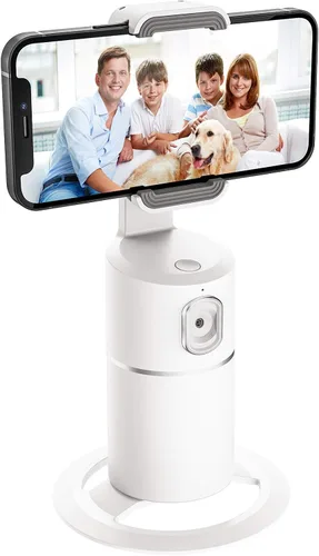Miniatura 8 de Soporte de teléfono de seguimiento automático, rotación de 360°, soporte de pista de cuerpo facial, trípode de seguimiento para grabación de vlog