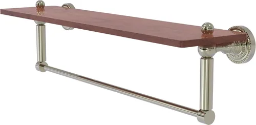 Miniatura 5 de Allied Brass DT-1TB-16-IRW Dottingham Collection - Toallero integrado de madera IPE de 16 pulgadas, color bronce antiguo