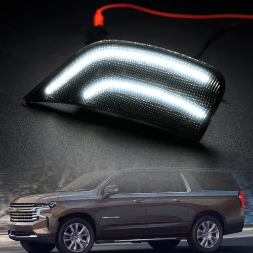 Miniatura 3 de Luces de posición laterales LED de repuesto para Chevy Tahoe Suburban Escalade ESV 2021 2022 2023 2024 Luces LED blancas LED de luz
