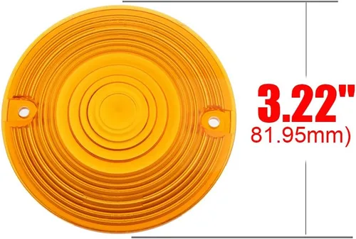 Miniatura 3 de NTHREEAUTO - Cubierta de lente de luz direccional plana de 3 1/4 pulgadas ámbar compatible con Harley Touring Electra Glide Road King Softail