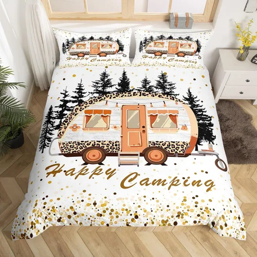 Miniatura 22 de Erosebridal Camper Bedding - Juego de ropa de cama de 2 piezas, estilo rústico de granja, juego de ropa de cama de campamento para adolescentes