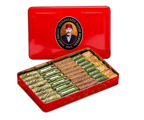 Miniatura 52 de Hafiz Mustafa 1864 Istanbul Baklava - Caja de pastelería - Bocadillos de postre de Baklava horneados hechos de hojas de masa filo fresca, pistacho