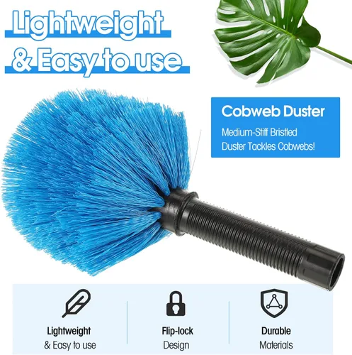 Miniatura 3 de 9 piezas Twist on Cobweb Duster a granel para limpieza empresa de limpieza Cepillo removedor de telaraña cepillo de telaraña accesorio de cabeza