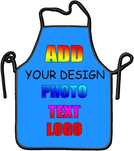 Miniatura 3 de NALAHOME Delantales personalizados para hombres y mujeres delantales personalizados con logotipo de texto fotográfico Negro