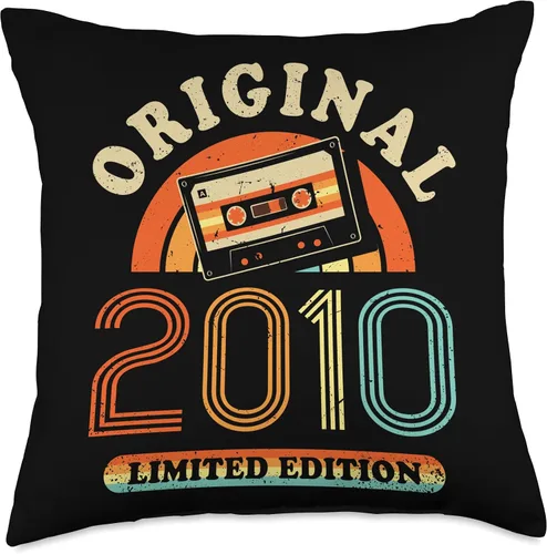 Miniatura 4 de Retro Limited Edition 2010 Cassette Tape 16th Birthday Throw Pillow