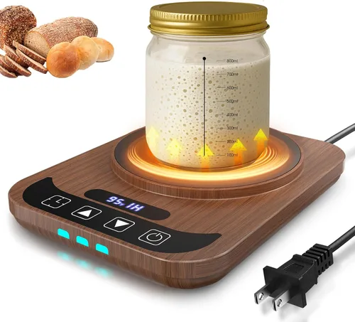 Miniatura 9 de Calentador básico de masa madre, control preciso de termostato de 1 ° F (70-100 °F), tapete de calentamiento de masa madre, calentamiento Negro