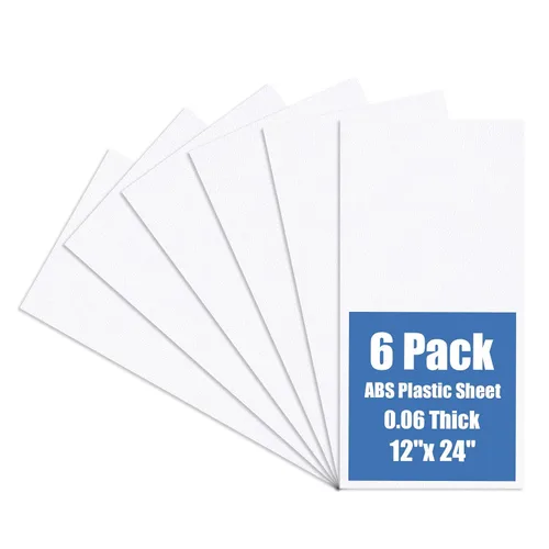 Miniatura 26 de Kinlink - Lámina de plástico ABS negra de 8" x 12" x 0.04" flexible, moldeable, con alta resistencia al impacto y alta resistencia a la tracción