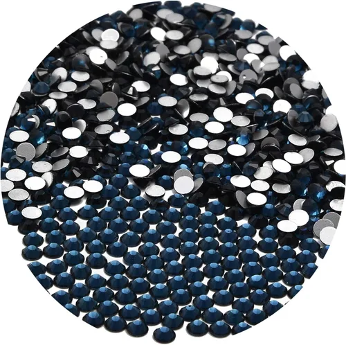 Miniatura 94 de NCB 288 diamantes de imitación de cristal redondos para arte de uñas, con parte trasera plana, para hacer accesorios de bricolaje, zapatos, ropa