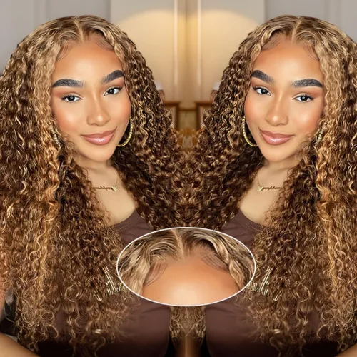 Miniatura 9 de DULOVE Deep Wave Lace Front Wigs Human Hair HD Lace Wig Pre Plucked with Baby Hair Glueless Deep Curly Wig Human Hair for Black Women Natural