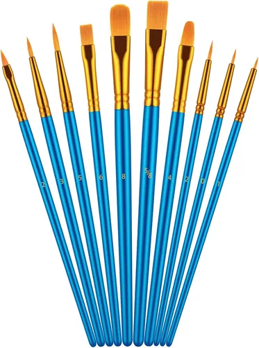 Miniatura 17 de Juego de pinceles de pintura, 30 piezas de pinceles de pintura para pintura acrílica, pincel de pintura al óleo, acuarela y acrílica, pinceles