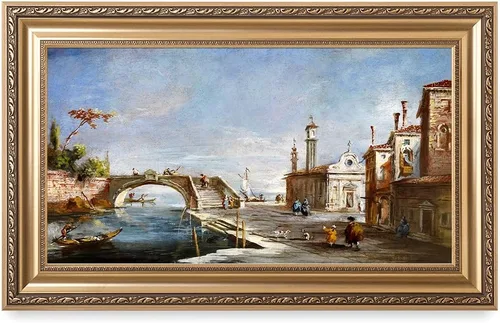 Miniatura 64 de DECORARTS - Impresiones de Giclee de Lirios de Agua de Claude Monet, Arte de Pared Enmarcado con Marco de Madera Maciza, Decoración de Jardín